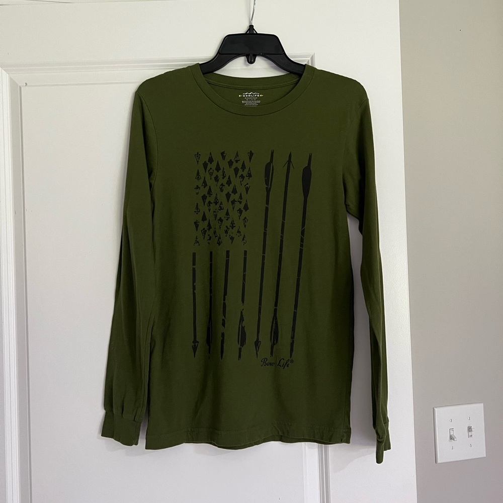 Bowlife Mens Hunting Arrow Graphic Long Sleeve Tee